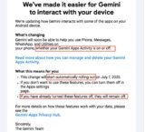 No thanks: Google lets its Gemini AI access your apps, including messages