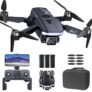 Drone GPS con Fotocamera 4K HD, 90 min Volo (3 Batterie)