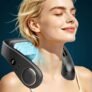 Ventilatore da Collo con Raffreddamento, Cuffie Ventilatore USB Portatile e Silenzioso