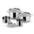 Lagostina Every Set di Pentole in Acciaio Inox, Set di 7 Pezzi